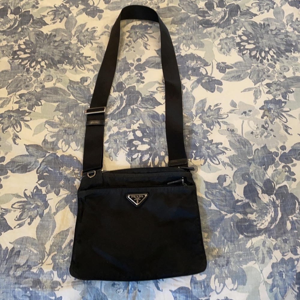 Prada nylon messenger bag